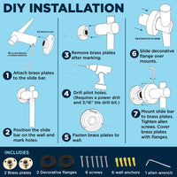 DIY Installation Steps for All Metal Slide Bar for Handheld Showerheads Oil Rubbed Bronze - The Shower Head Store