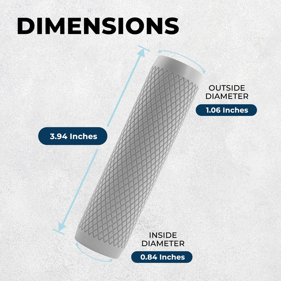 Dimensions Shark Skin Grip Matte Gray / 2.5 - The Shower Head Store