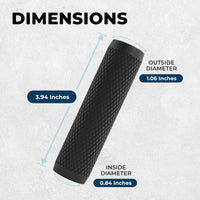 Dimensions Shark Skin Grip Matte Black / 2.5 - The Shower Head Store