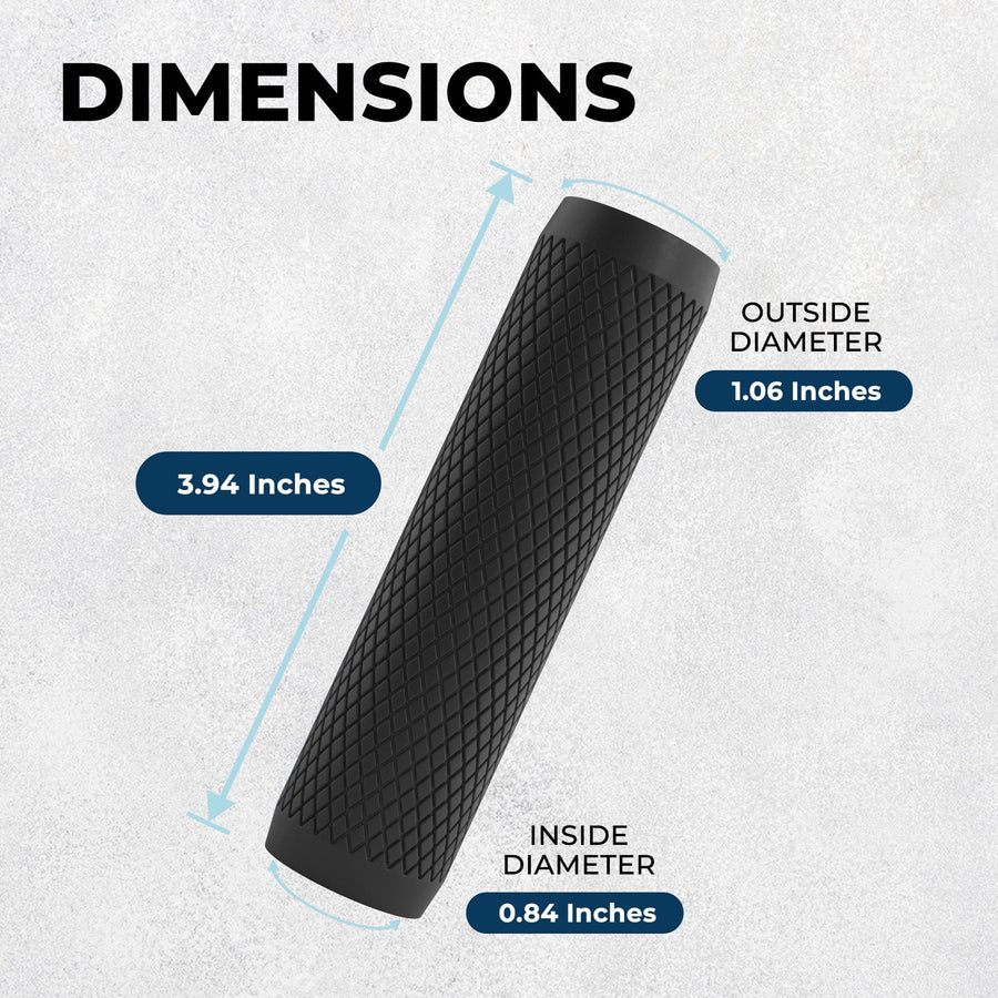 Dimensions Shark Skin Grip Matte Black / 2.5 - The Shower Head Store
