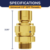Dimensions Main Image Shower Head Swivel Adapter To Adjust Showerhead Angle Brushed Gold