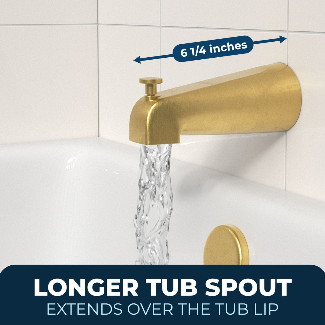 Dimensions_Tub_Spout Brushed Gold - The Shower Head Store
