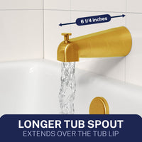 Dimensions_Tub_Spout Brushed Gold - The Shower Head Store