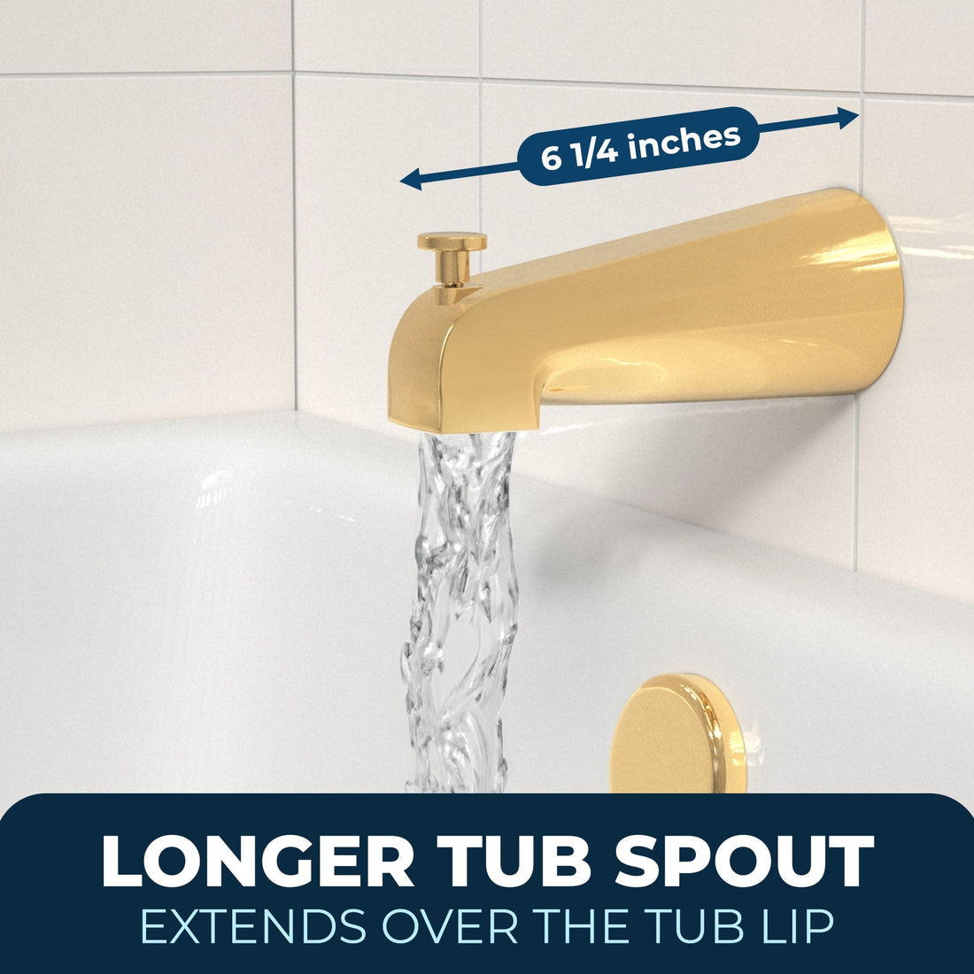 Dimensions_Tub_Spout Polished Brass - The Shower Head Store