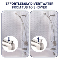 Divert Water Tub Spout Brushed Nickel - The Shower Head Store