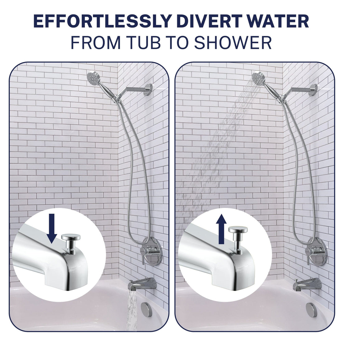 Dkvert Water Tub Spout Chrome - The Shower Head Store