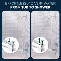 Divert Water 2 Inch High Pressure Shower Head Set with Tub Spout and Valve and Trim Chrome / 2.5 - The Shower Head Store