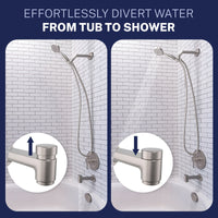 Divert Water Spring Loaded Tub Spout Brushed Nickel - The Shower Head Store