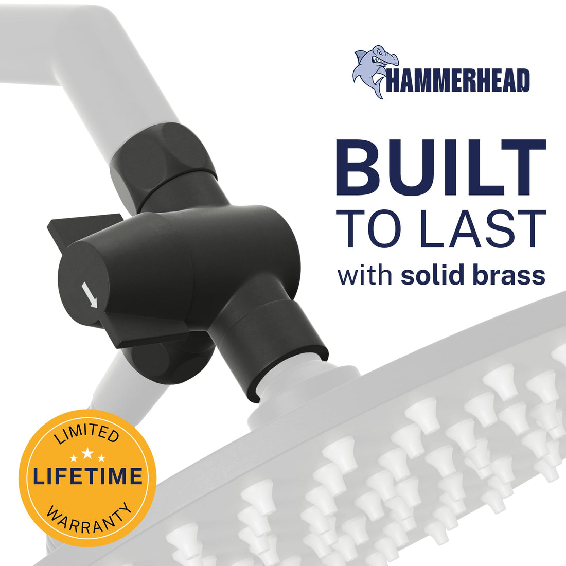 Built to Last Diverter Without Holder Matte Black - The Shower Head Store