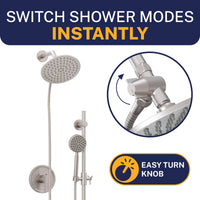 Divert Water Diverter Without Holder Brushed Nickel - The Shower Head Store