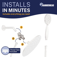 Installation Diverter Without Holder Brushed Nickel - The Shower Head Store