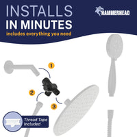Installation Diverter Without Holder Matte Black - The Shower Head Store