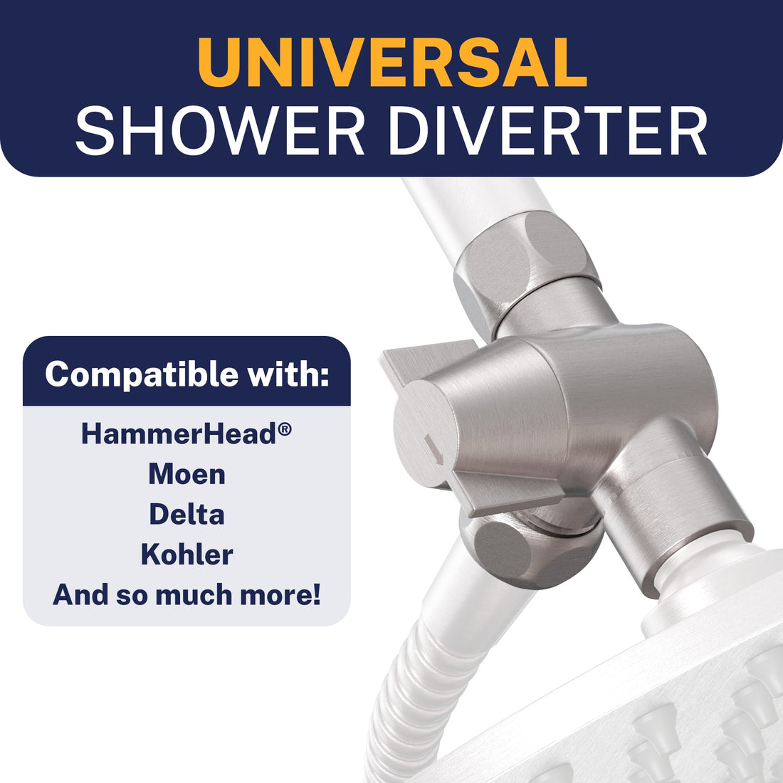 Compatibility Diverter Without Holder Brushed Nickel - The Shower Head Store