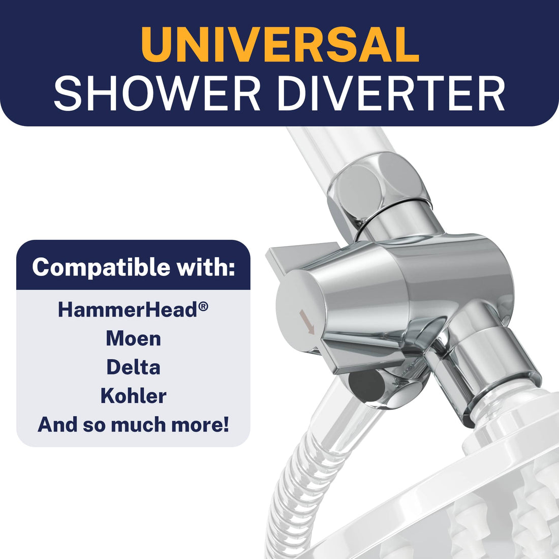 Compatibility Diverter Without Holder Chrome - The Shower Head Store