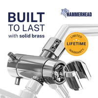 Built to Last HammerHead Showers Solid Brass 3-Way Diverter With Handheld Shower Holder Chrome - The Shower Head Store
