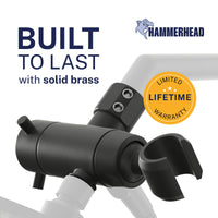 Built to Last HammerHead Showers Solid Brass 3-Way Diverter With Handheld Shower Holder Matte Black - The Shower Head Store