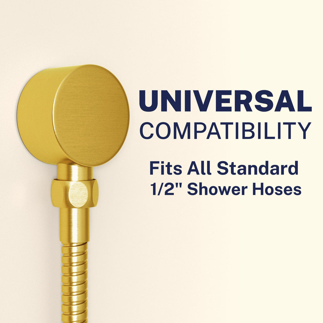 Compatibility Drop Ell Brushed Gold  - The Shower Head Store