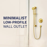 Minimalist Drop Ell Brushed Gold  - The Shower Head Store