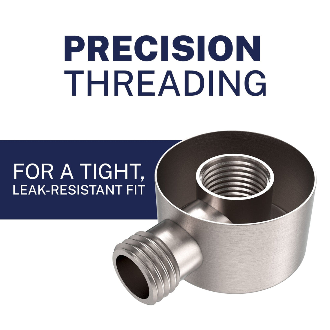 Leak Resistant Drop Ell Brushed Nickel  - The Shower Head Store
