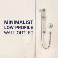 Minimalist Drop Ell Brushed Nickel  - The Shower Head Store