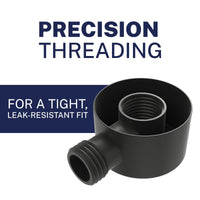 Leak Resistant Drop Ell Matte Black  - The Shower Head Store