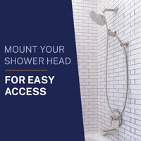 Easy Access Wall Mount Holder Brushed Nickel - The Shower Head Store