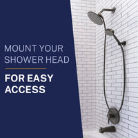 Easy Access Wall Mount Holder Matte Black - The Shower Head Store