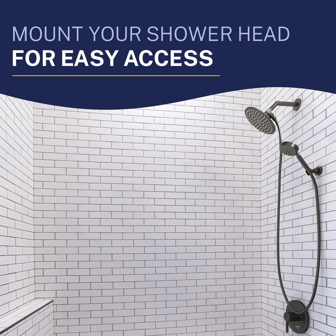 Easy Access Wall Mount Holder Oil Rubbed Bronze - The Shower Head Store
