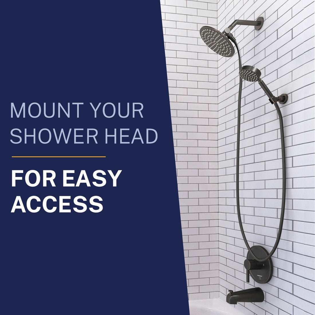 Easy Access Wall Mount Holder Oil Rubbed Bronze - The Shower Head Store