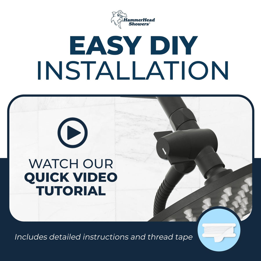 Easy_DIY_Installation_Diverter_Without_Holder Matte Black - The Shower Head Store