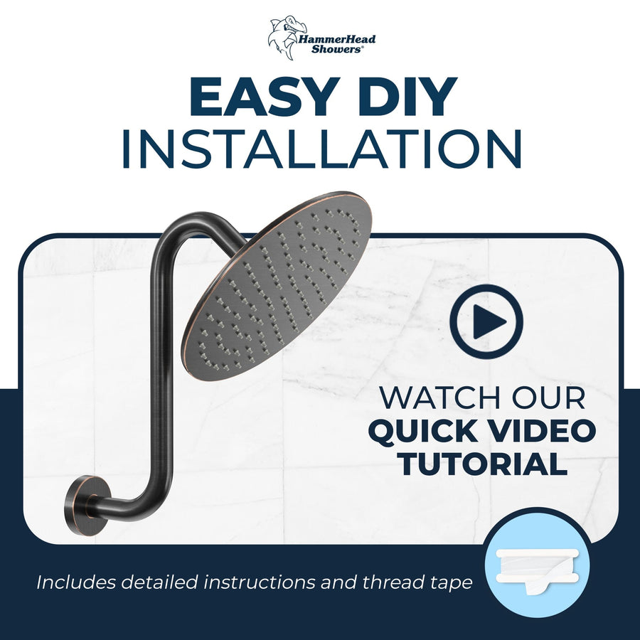 Easy_DIY_Installation_S-style_Shower_Arm Oil Rubbed Bronze - The Shower Head Store