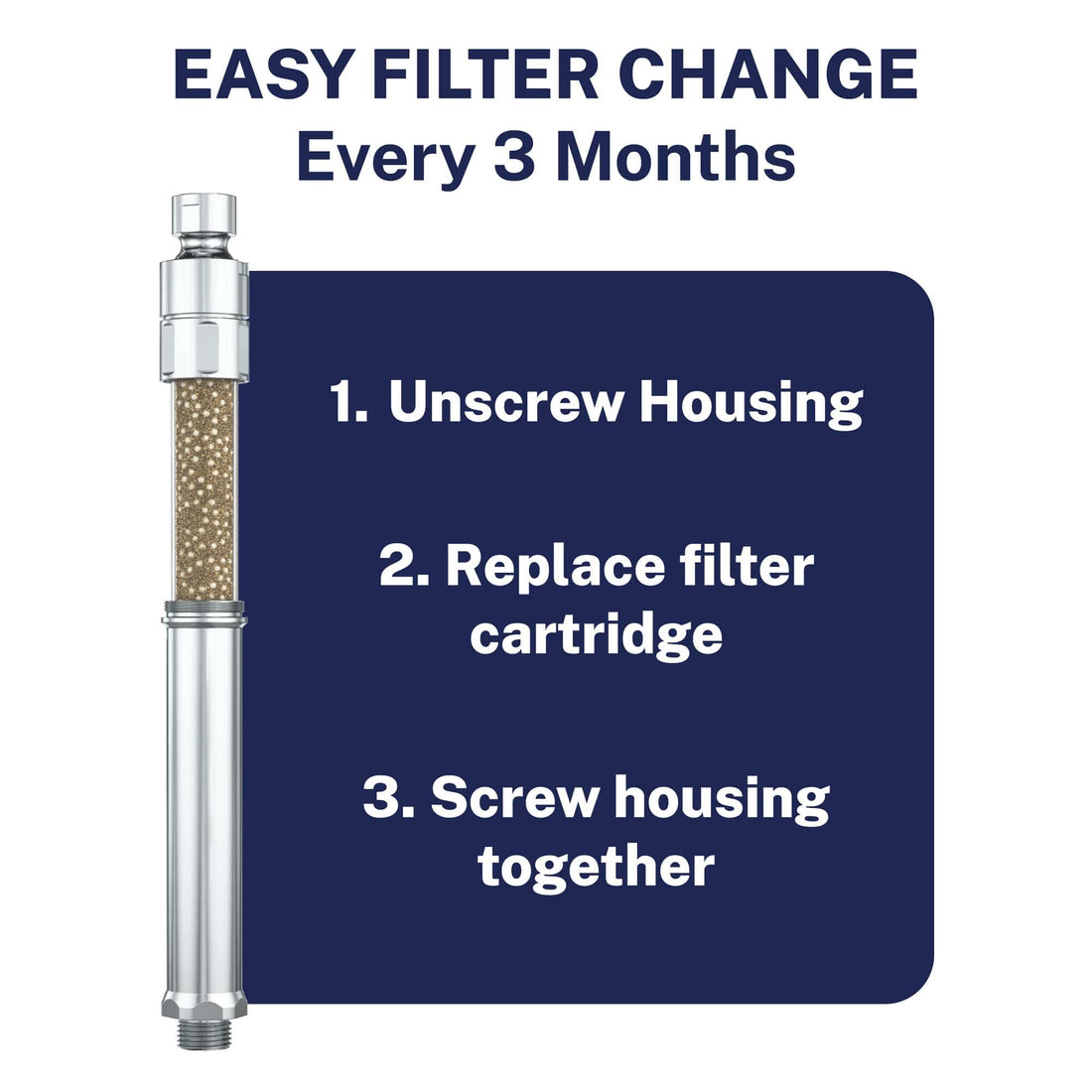 Easy DIY Installation SLIM Shower Filter Cartridge Replacement - The Shower Head Store