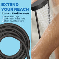 Extend Your Reach Shower Head with Hose All Metal 72 Inch 6 Foot Long Flexible Metal Coil Oil Rubbed Bronze - The Shower Head Store