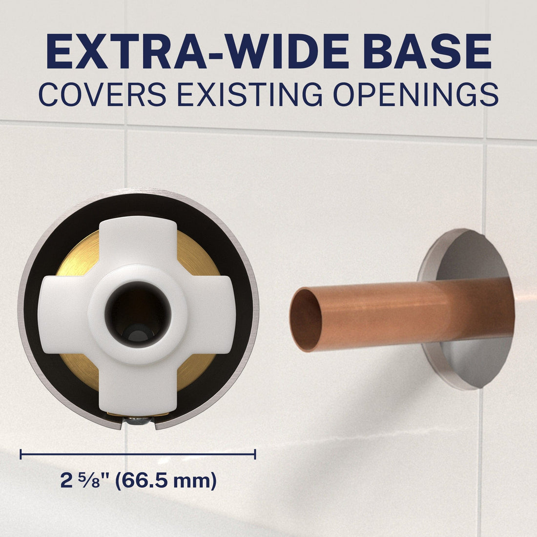 Extra Wide Base Tub Spout Brushed Nickel - The Shower Head Store