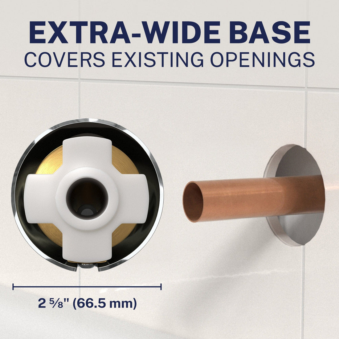 Extra Wide Base Tub Spout Chrome - The Shower Head Store