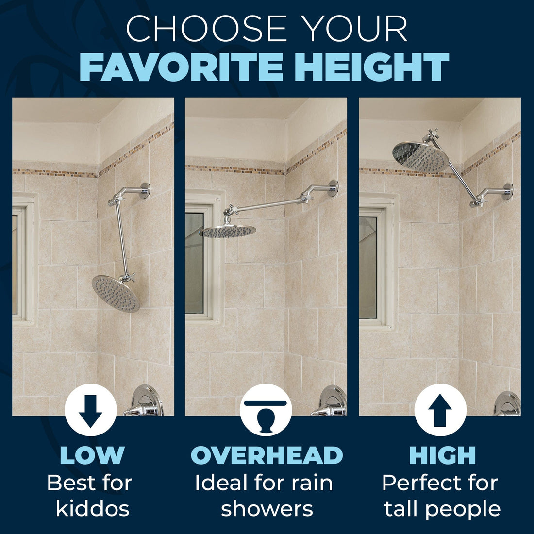 Shower outlet head extension