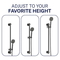 Favorite Height ALL Metal Shower Slide Bar with Hand Held Shower Head & Hose Oil Rubbed Bronze / 2.5 GPM Oil Rubbed Bronze / 1.75 GPM - The Shower Head Store