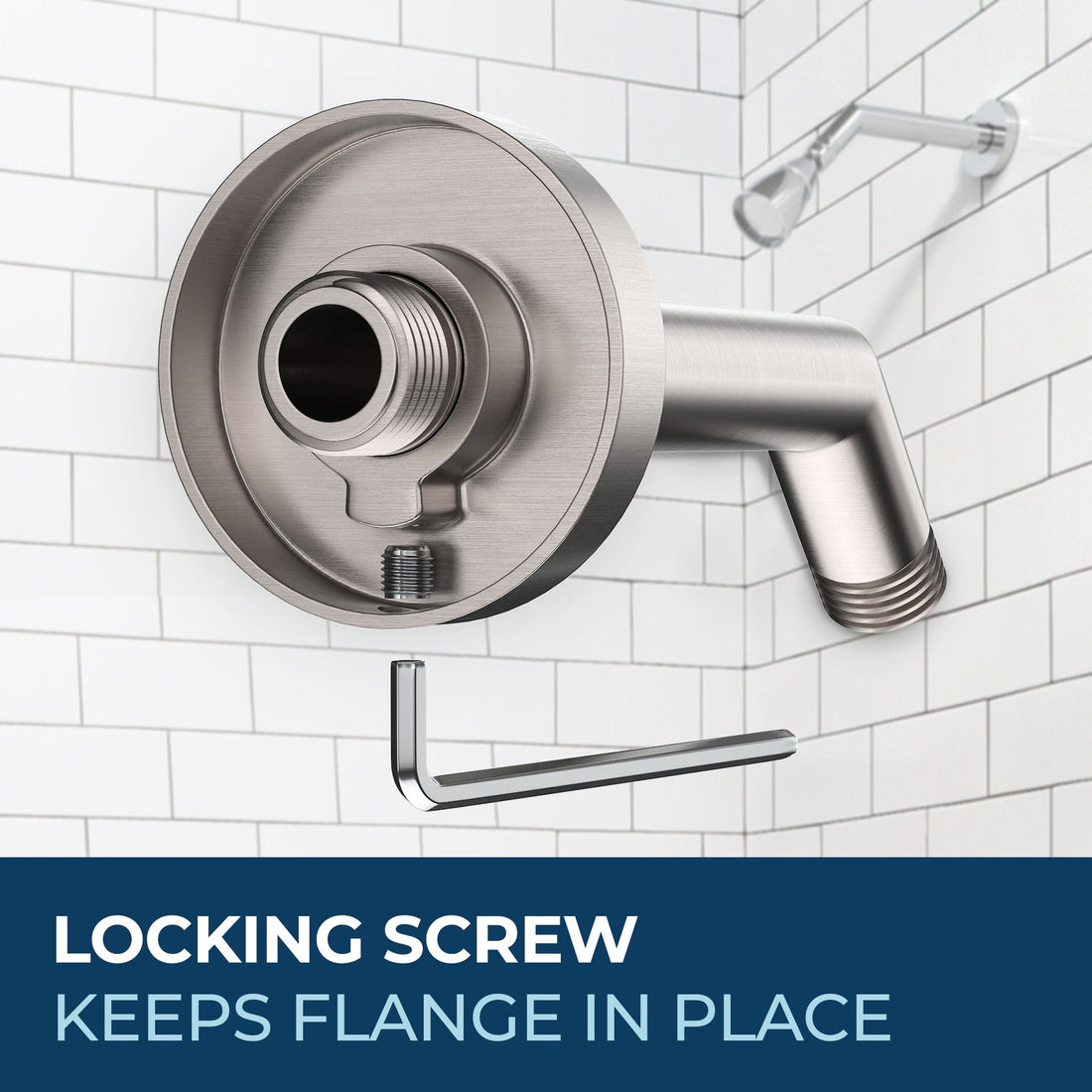 Shower Arm & Flange 3-Spray Handheld Shower Head Set with Valve and Trim Brushed Nickel / 2.5 - The Shower Head Store