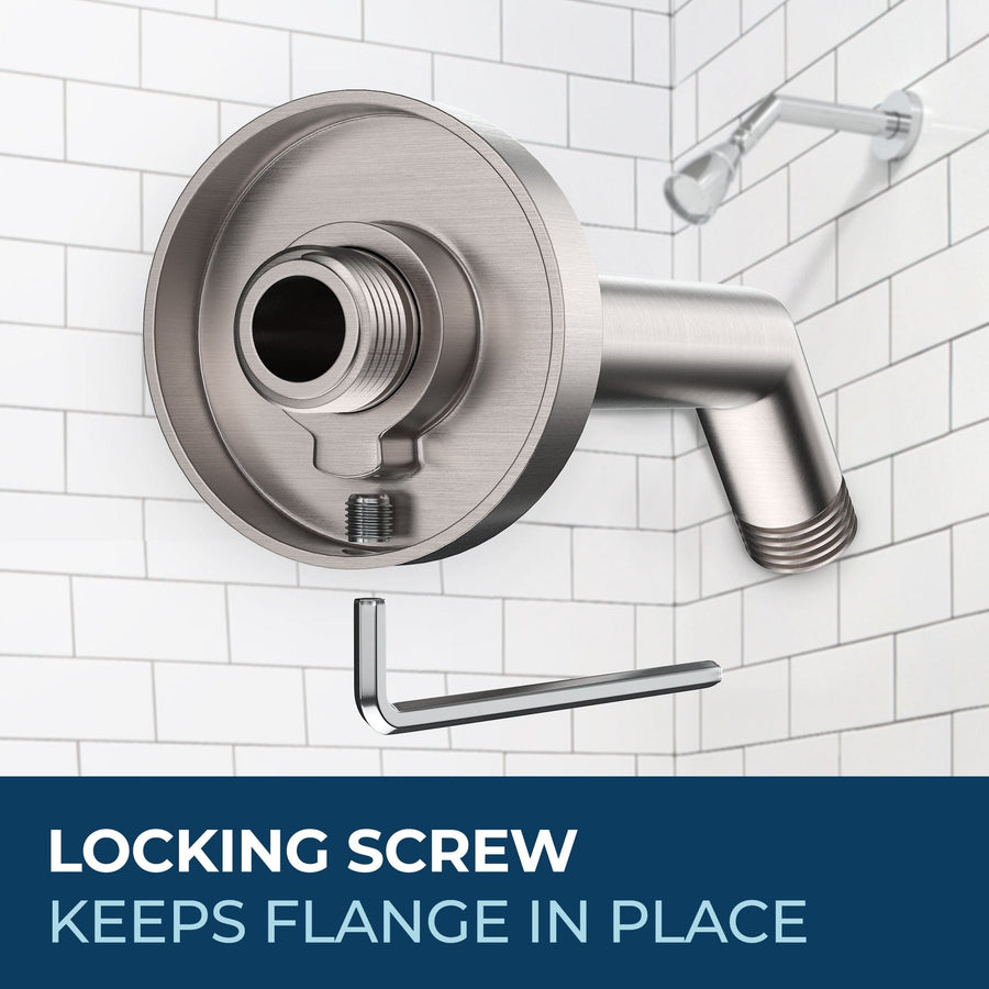Shower Arm & Flange 3-Spray Handheld Shower Head Set with Valve and Trim Brushed Nickel / 2.5 - The Shower Head Store