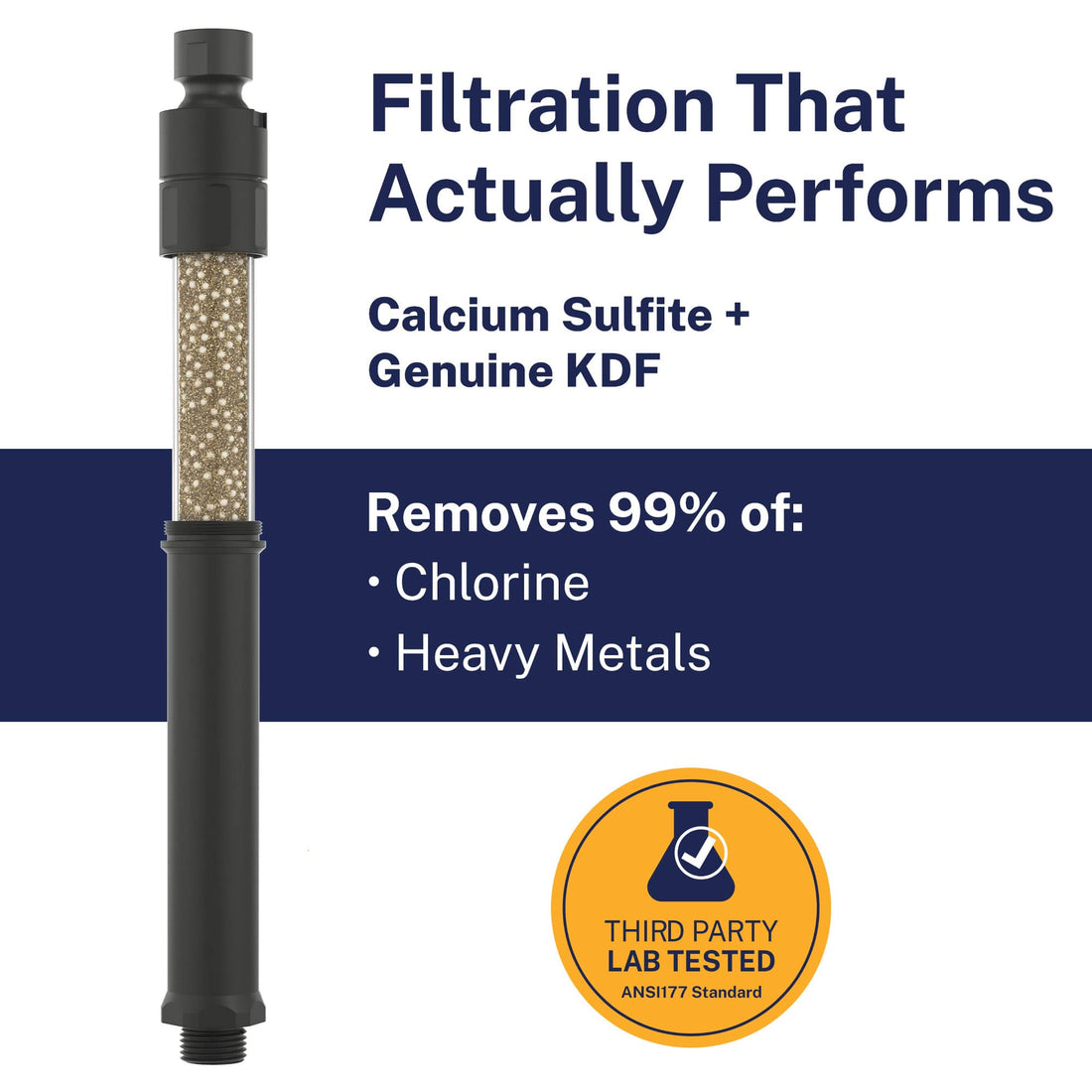 Filtration That Works Slim Inline Shower Filter Matte Black - The Shower Head Store