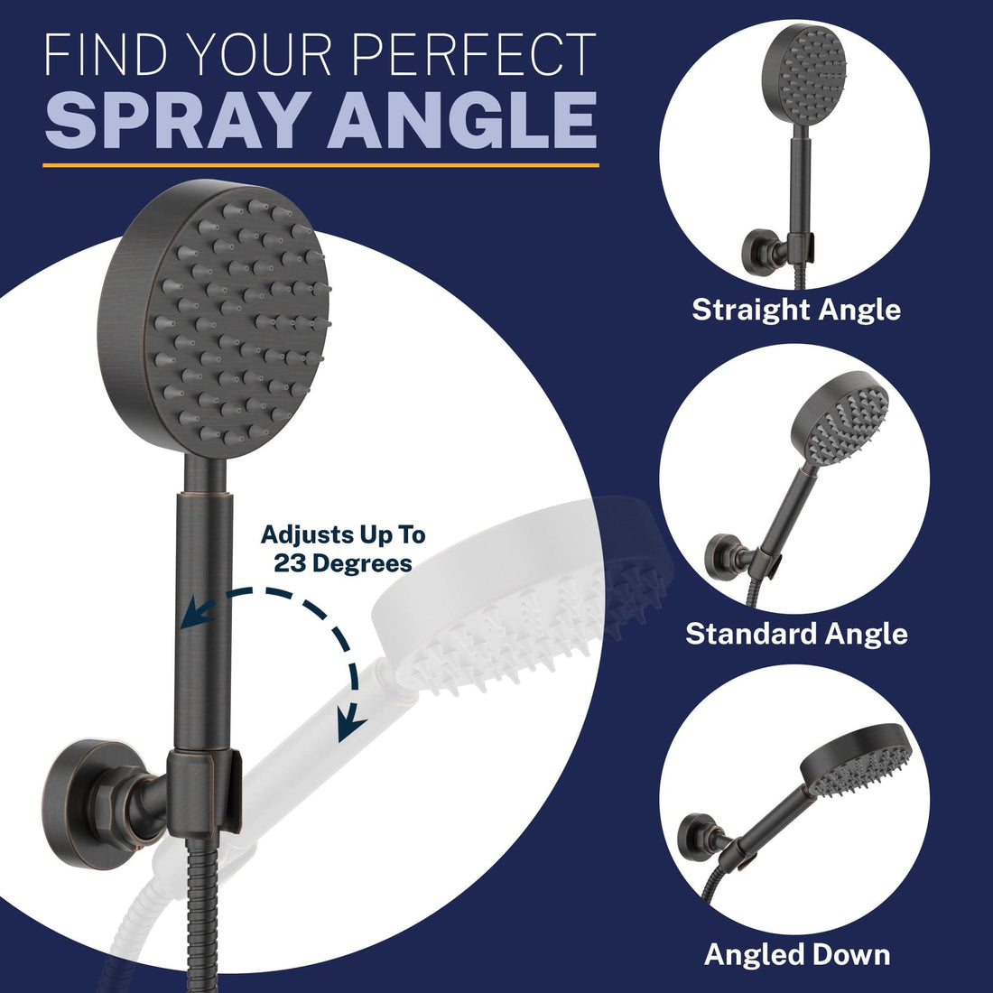 Spray Angle Wall Mount Holder Oil Rubbed Bronze  - The Shower Head Store