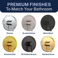 Finishes Valve and Trim - All Metal 1-Handle Tub and Shower Valve with Trim Kit Chrome - The Shower Head Store