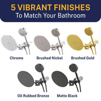 Finish 1-Spray Dual with Adjustable Arm Matte Black / 2.5 GPM - The Shower Head Store