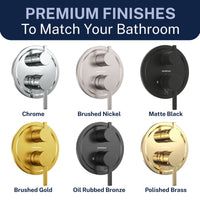 Finishes 2-Handle Valve and Trim Brushed Nickel  - The Shower Head Store
