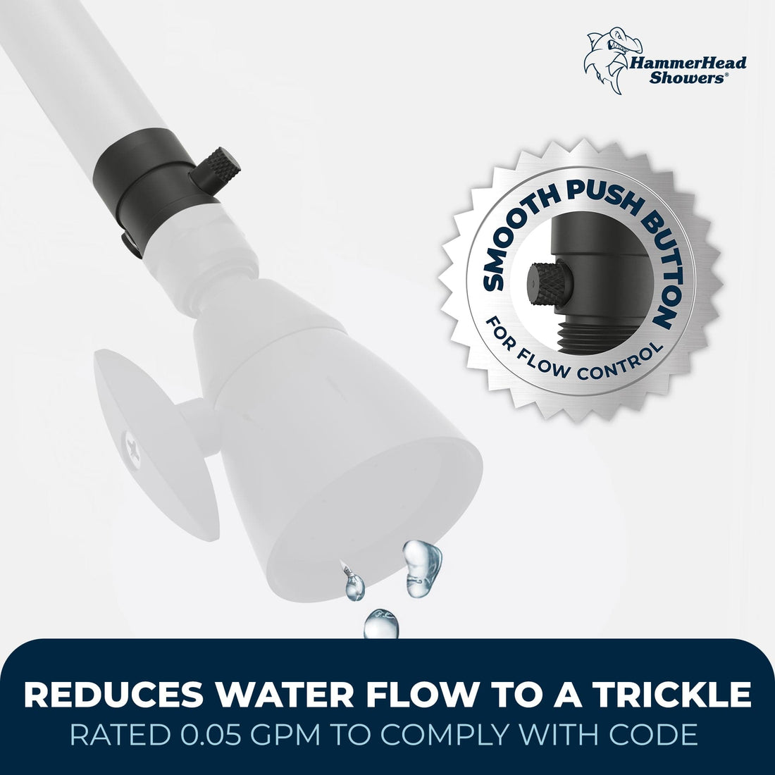 Flow control Trickle Valve Matte Black  - The Shower Head Store