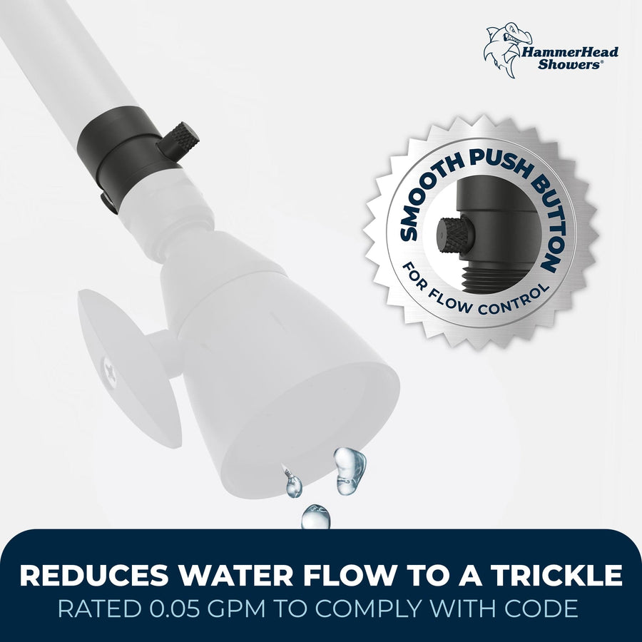 Flow control Trickle Valve Matte Black  - The Shower Head Store