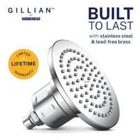 Gillian by HammerHead - Solid Metal Filtered Shower Head Built to Last