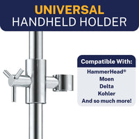 Compatibility All Metal Shower Slide Bar for Hand Held Shower Heads Chrome - The Shower Head Store