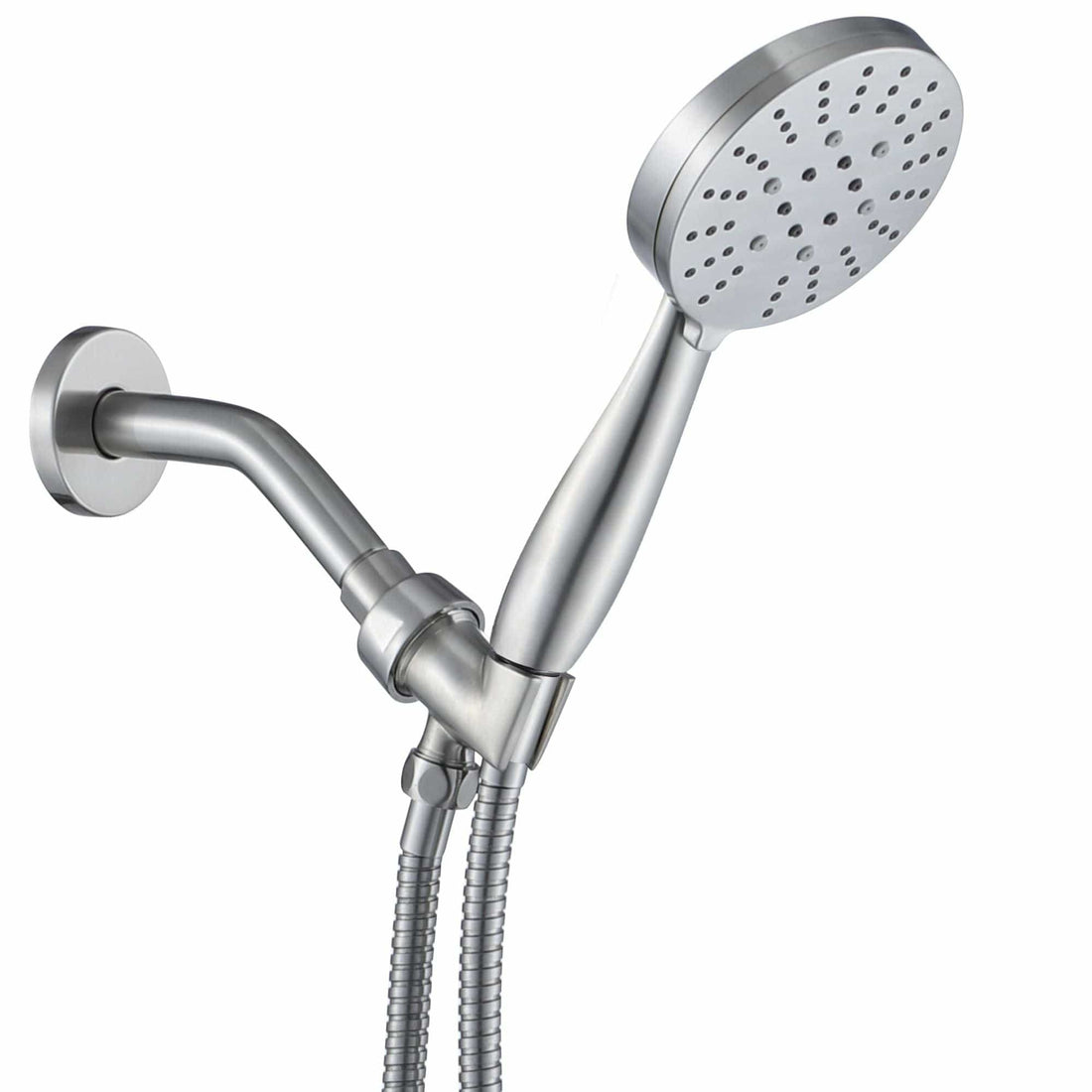 All Metal Shower Head with Hose and Articulated Bracket Holder in Polished  Chrome High Pressure Shower Head with 6 Ft Long Hose and Adjustable 2.5 GPM  Hand Shower in Full Metal 