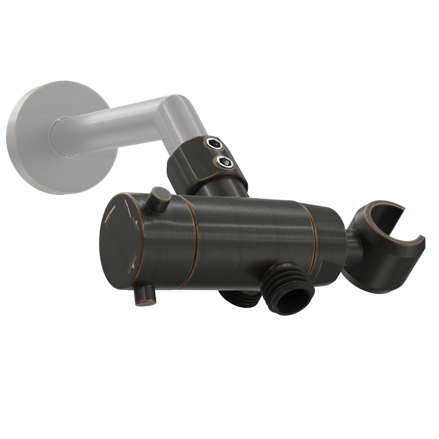 HammerHead Showers Solid Brass 3-Way Diverter With Handheld Shower Holder Oil Rubbed Bronze - The Shower Head Store